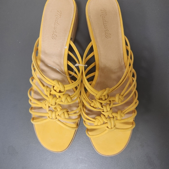 Madewell The Dakota Sandals. yellow Sz 11. In Unused and excellent condition - Picture 7 of 11